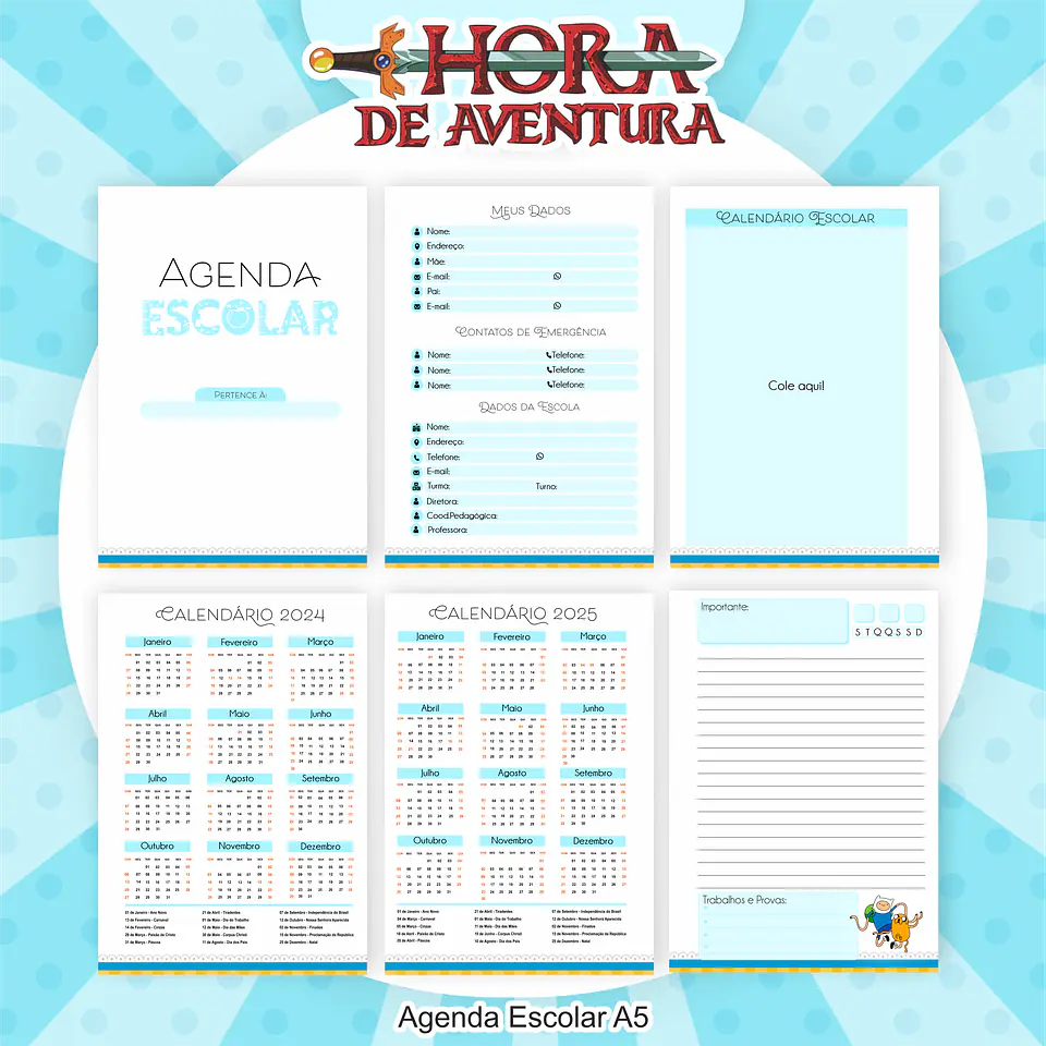 Arquivo Encadernação Kit Escolar Hora da Aventura - PAMELLA 2