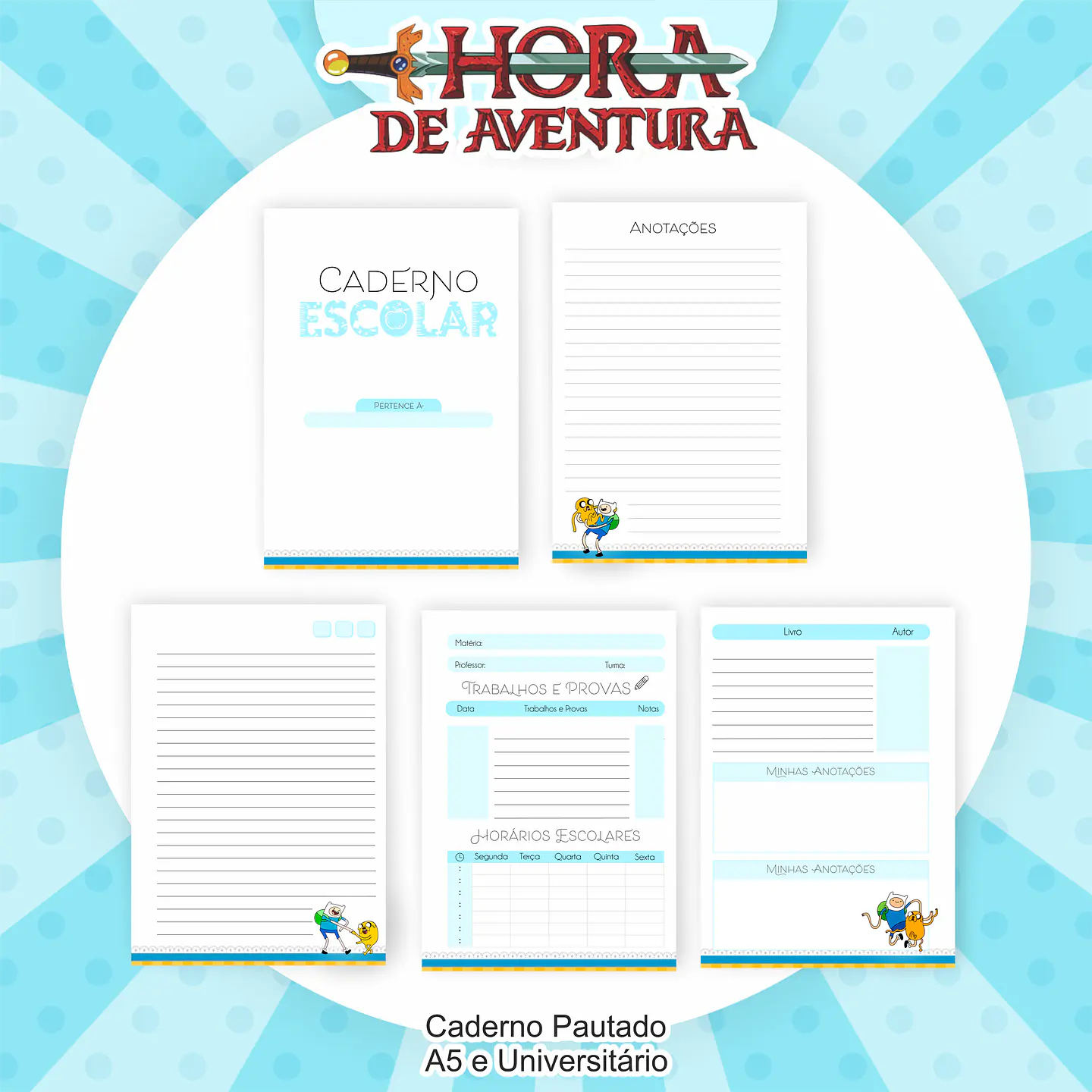 Arquivo Encadernação Kit Escolar Hora da Aventura - PAMELLA 3