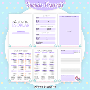 Arquivo Encadernação Kit Escolar Sereia - PAMELLA