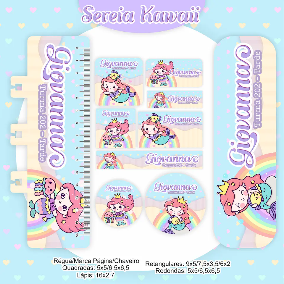 Arquivo Encadernação Kit Escolar Sereia - PAMELLA 5