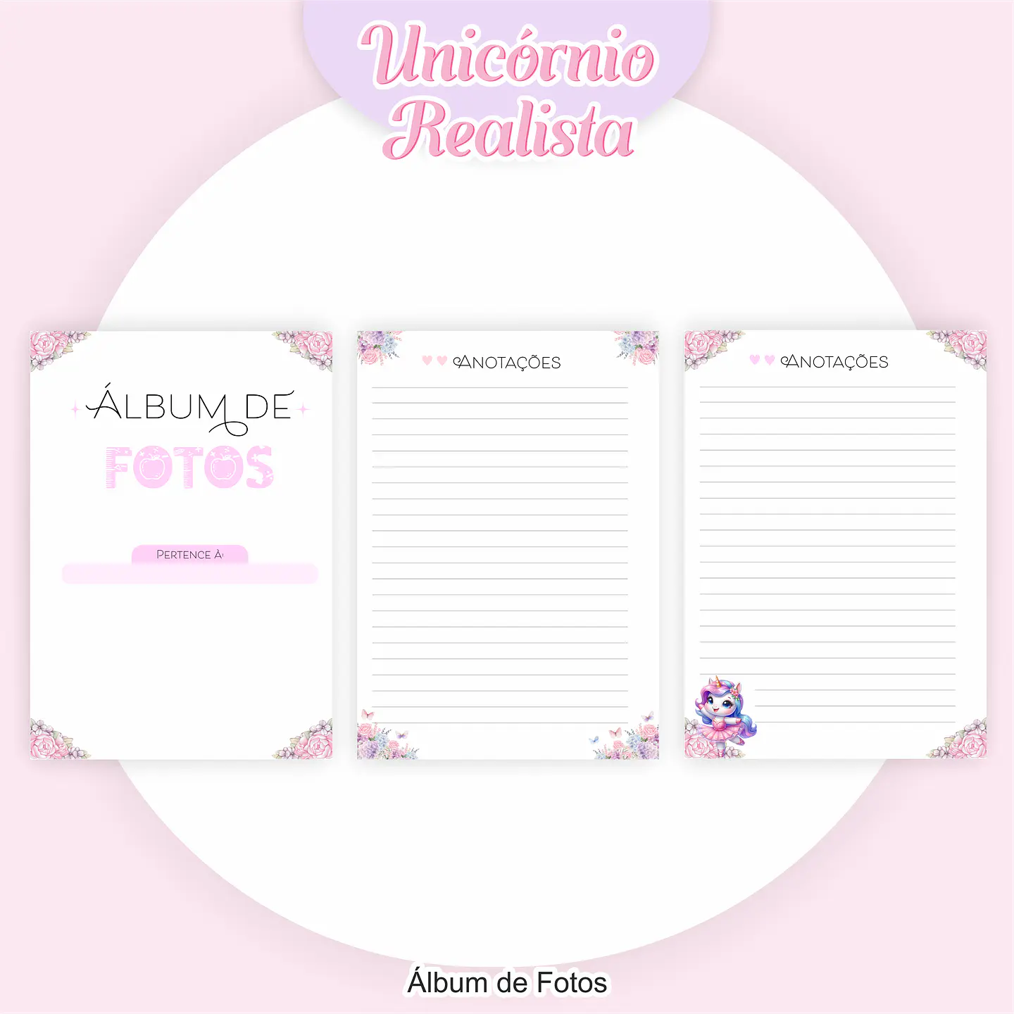 Arquivo Encadernação Kit Escolar Unicórnio - PAMELLA 5