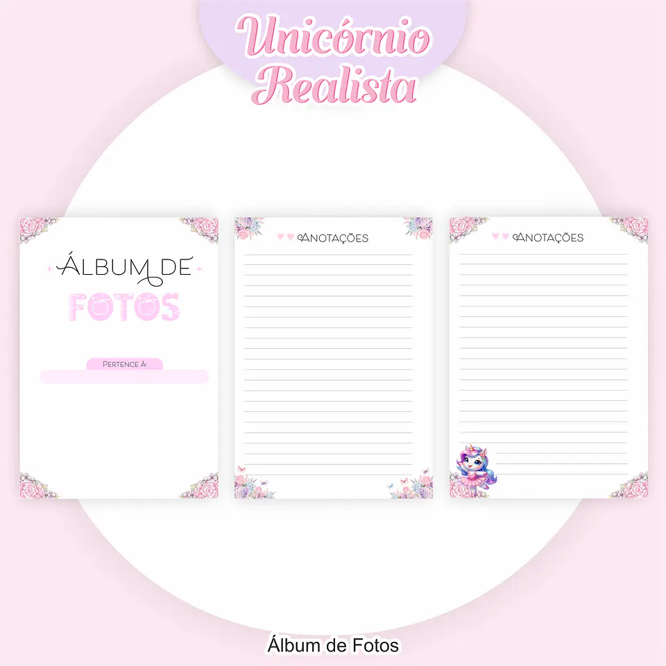 Arquivo Encadernação Kit Escolar Unicórnio - PAMELLA 5