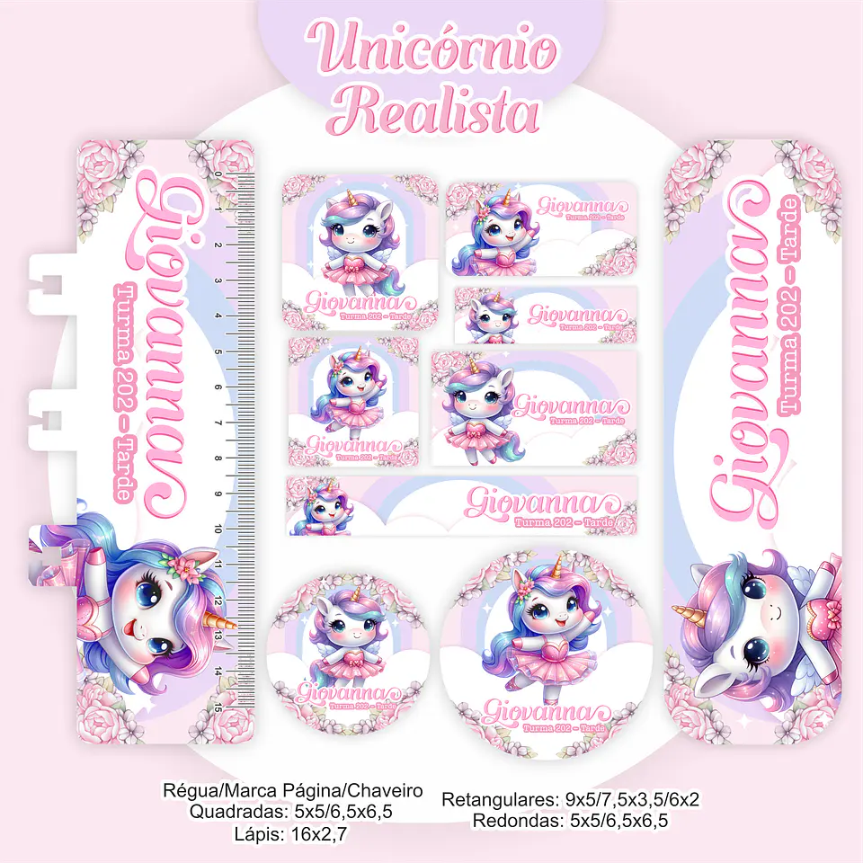 Arquivo Encadernação Kit Escolar Unicórnio - PAMELLA 6