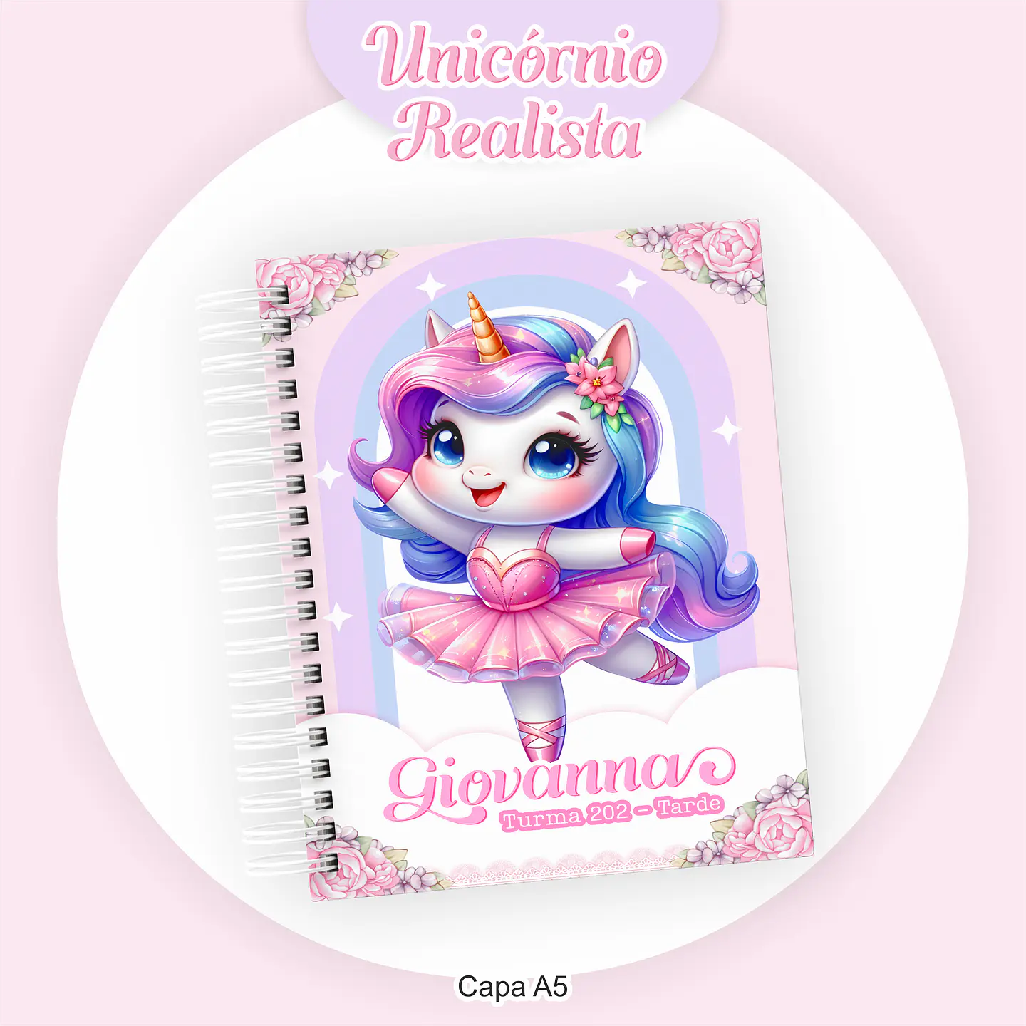 Arquivo Encadernação Kit Escolar Unicórnio - PAMELLA 8