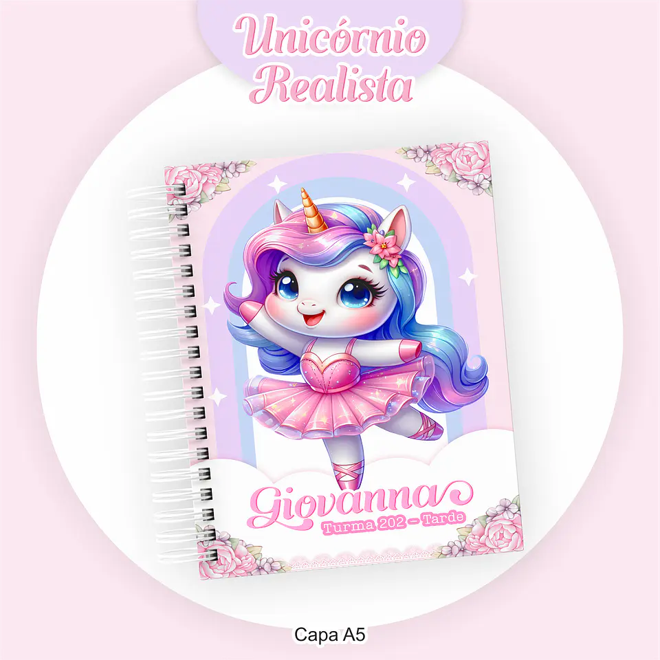 Arquivo Encadernação Kit Escolar Unicórnio - PAMELLA 8