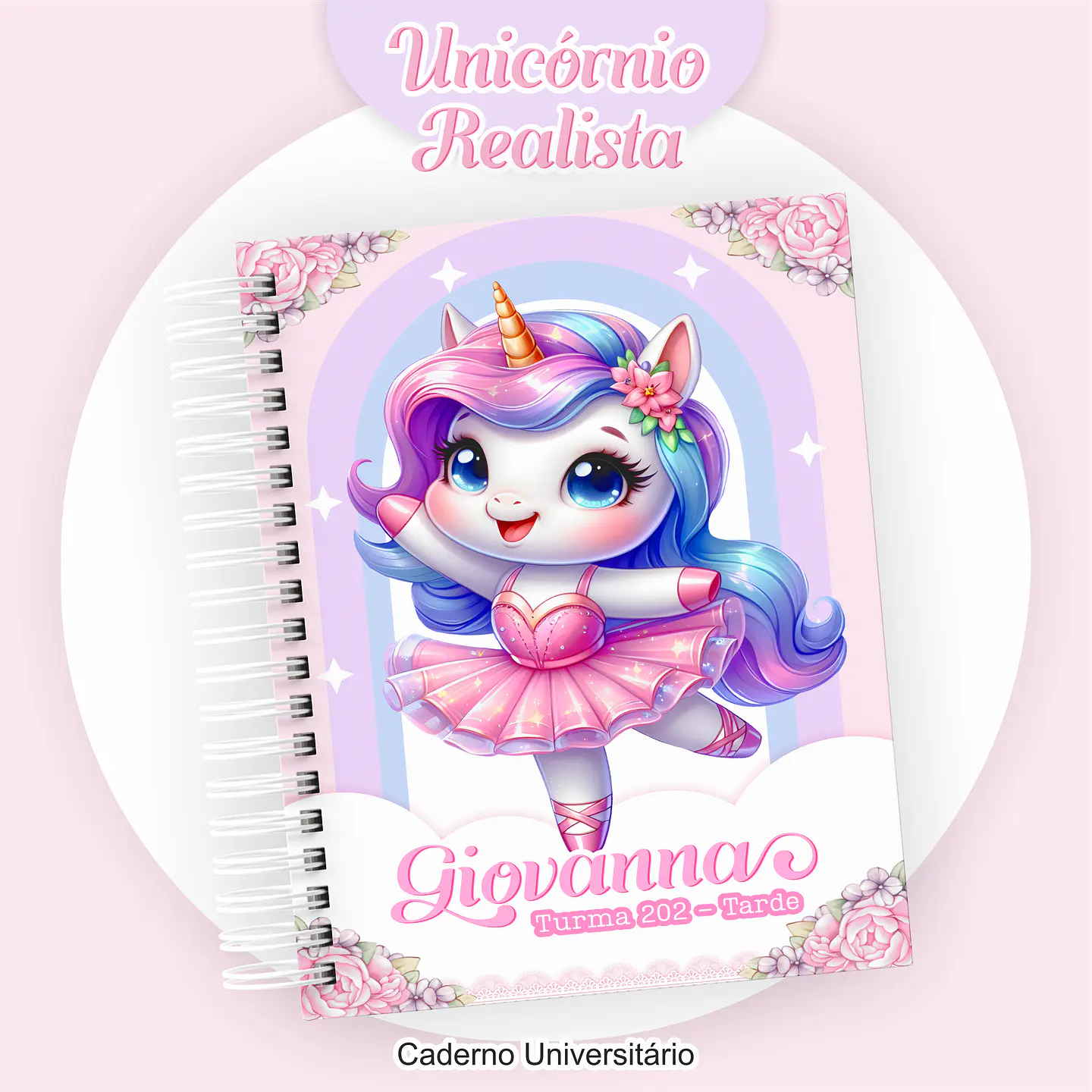 Arquivo Encadernação Kit Escolar Unicórnio - PAMELLA 9