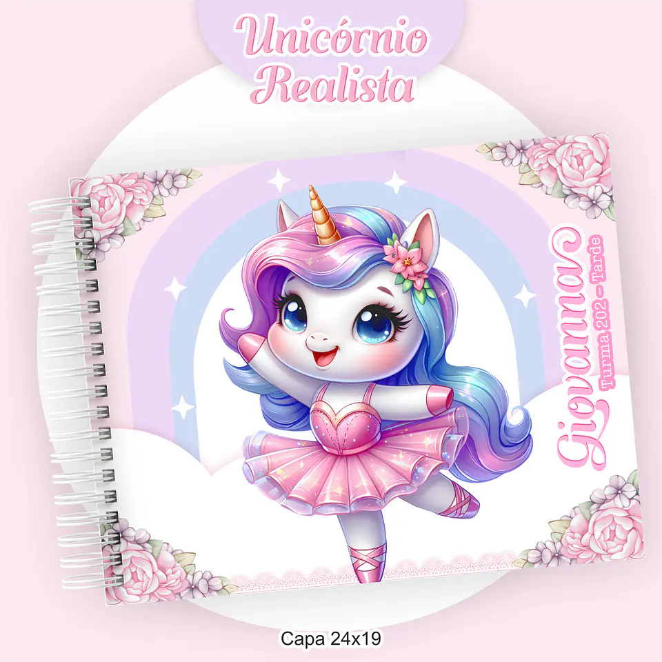 Arquivo Encadernação Kit Escolar Unicórnio - PAMELLA 10