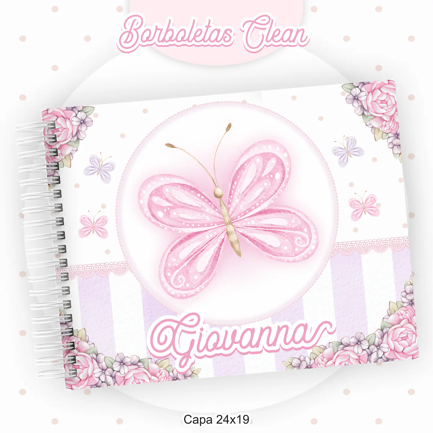 Arquivo Encadernação Kit Escolar Borboletas Clean - PAMELLA 9