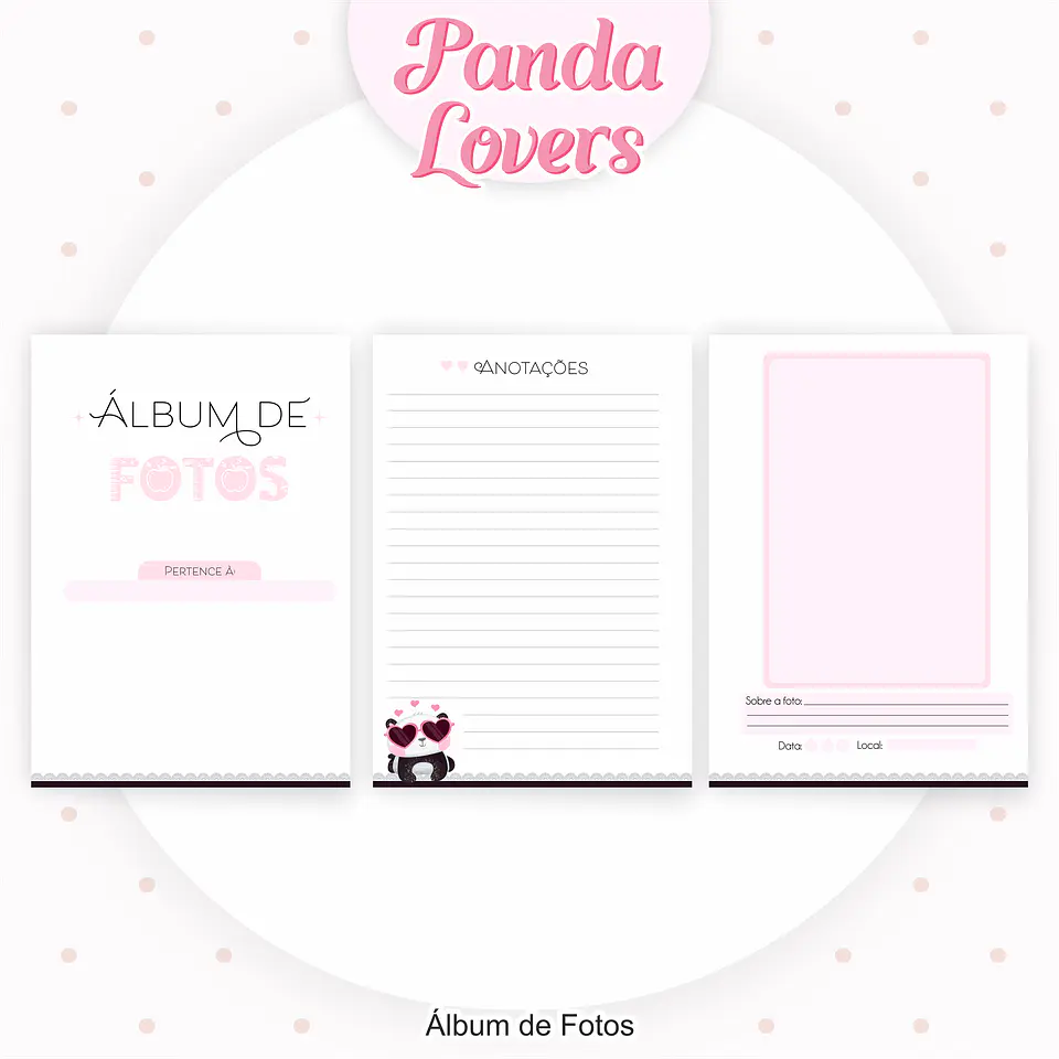Arquivo Encadernação Kit Escolar Panda rosa - PAMELLA 4