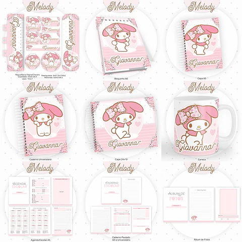 Arquivo Encadernação Kit Escolar Melody - PAMELLA