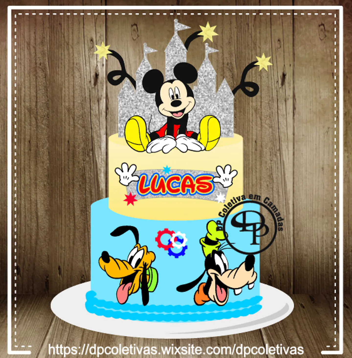 ARQUIVO TOPO DE BOLO MICKEY CASTELO - EM CAMADAS 1