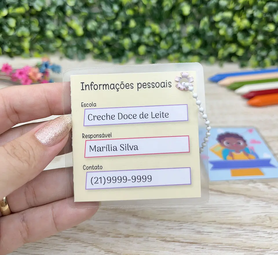  Arquivo de Corte Chaveiros de identificação Volta às Aulas  1