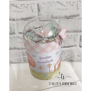 Arquivo de Corte Caixa cilindro com bola acrílica encima