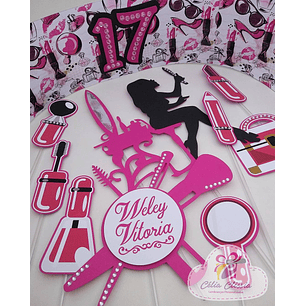 ARQUIVO DE CORTE TOPO DE BOLO MAQUIAGEM