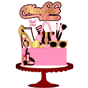 ARQUIVO DE CORTE TOPO DE BOLO MAQUIAGEM