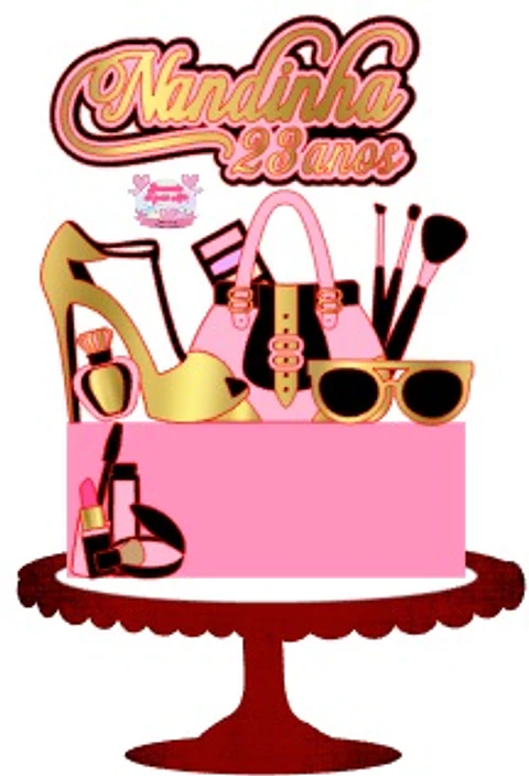 ARQUIVO DE CORTE TOPO DE BOLO MAQUIAGEM