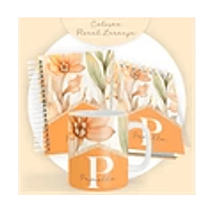Arquivo Encadernação Agendas Combo Floral Laranja 2024 - Pamella