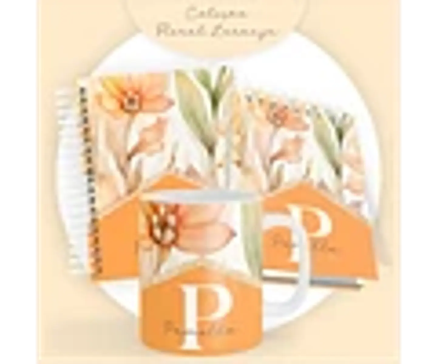 Arquivo Encadernação Agendas Combo Floral Laranja 2024 - Pamella 1