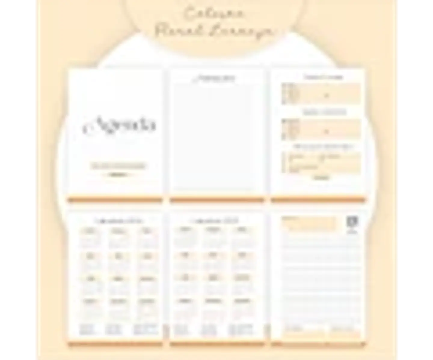 Arquivo Encadernação Agendas Combo Floral Laranja 2024 - Pamella 3