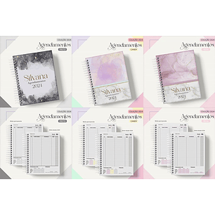 Arquivo Combo Agendamentos Preto, Rosa e Candy - Lina Criativa