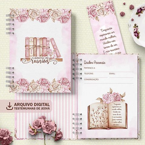 ARQUIVO CADERNO REUNIÃO MULHER VIRTUOSA - BICHO DE PAPEL