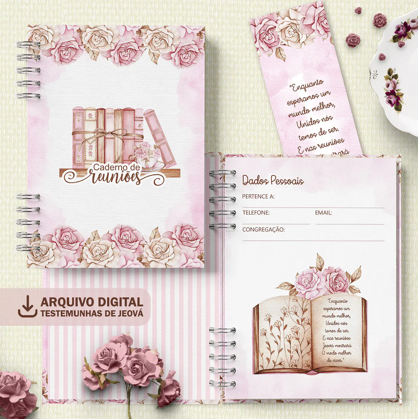 ARQUIVO CADERNO REUNIÃO MULHER VIRTUOSA - BICHO DE PAPEL 1