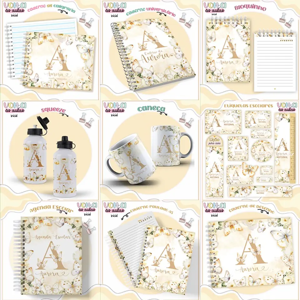 Arquivo encadernação kit escolar  Alfabeto Floral - LINA CRIATIVA 1