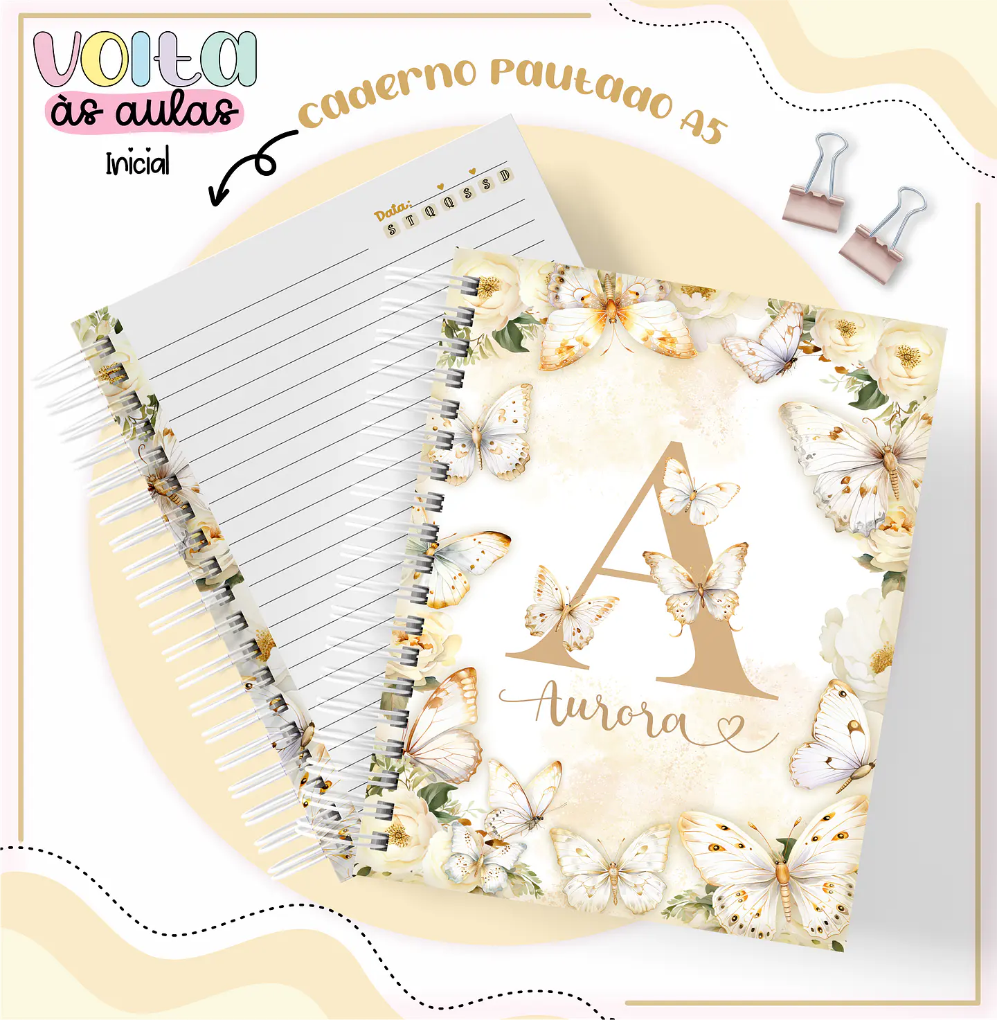 Arquivo encadernação kit escolar  Alfabeto Floral - LINA CRIATIVA 7