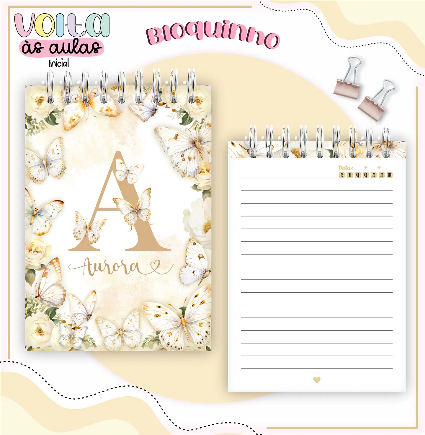 Arquivo encadernação kit escolar  Alfabeto Floral - LINA CRIATIVA 13