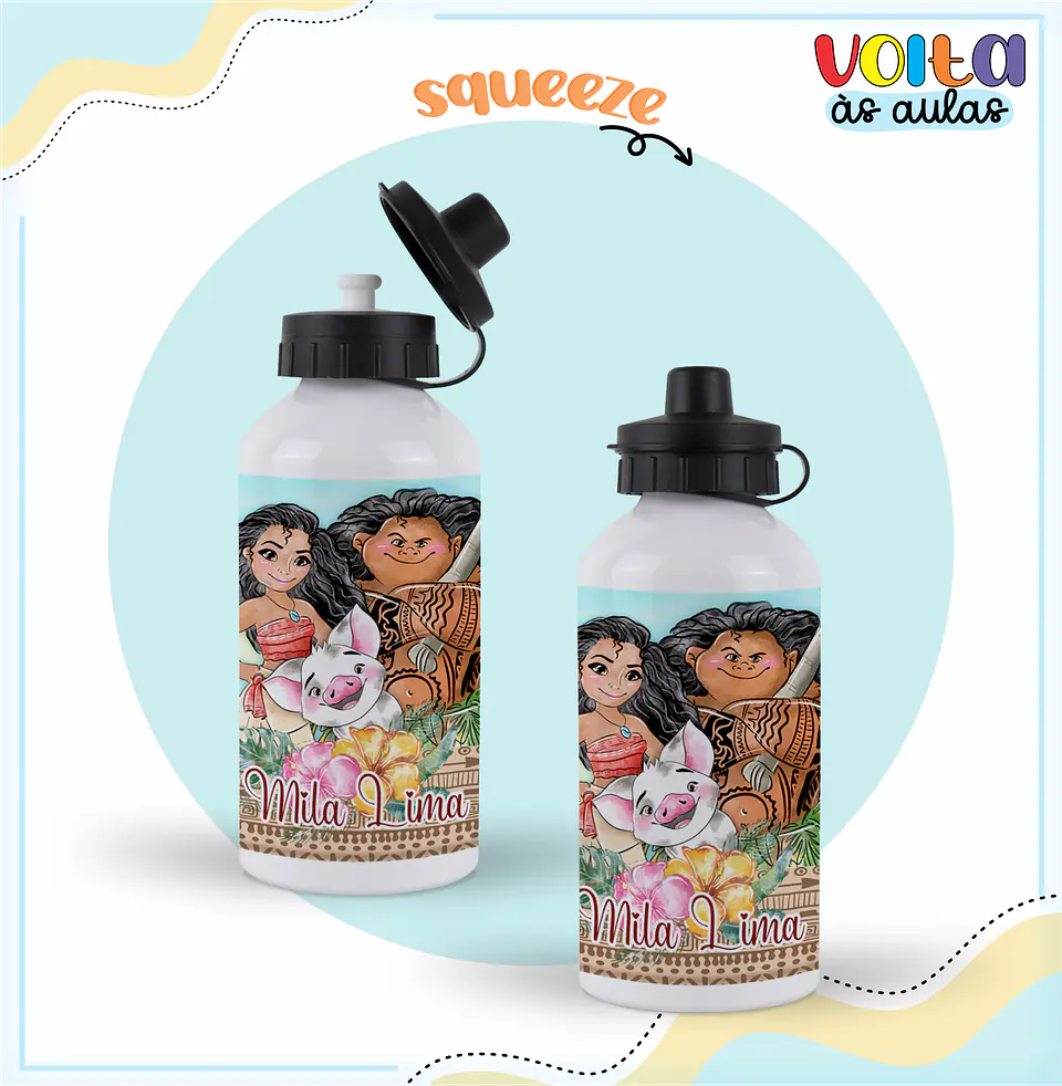Arquivo encadernação kit escolar  Moana -  LINA CRIATIVA 7