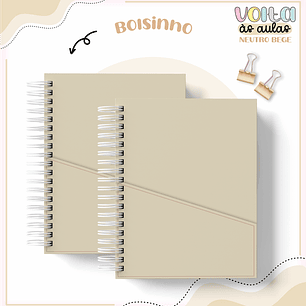 Arquivo encadernação kit escolar  Neutro Bege -  LINA CRIATIVA