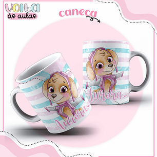 Arquivo encadernação kit escolar  Patrulha Canina Menina -  LINA CRIATIVA