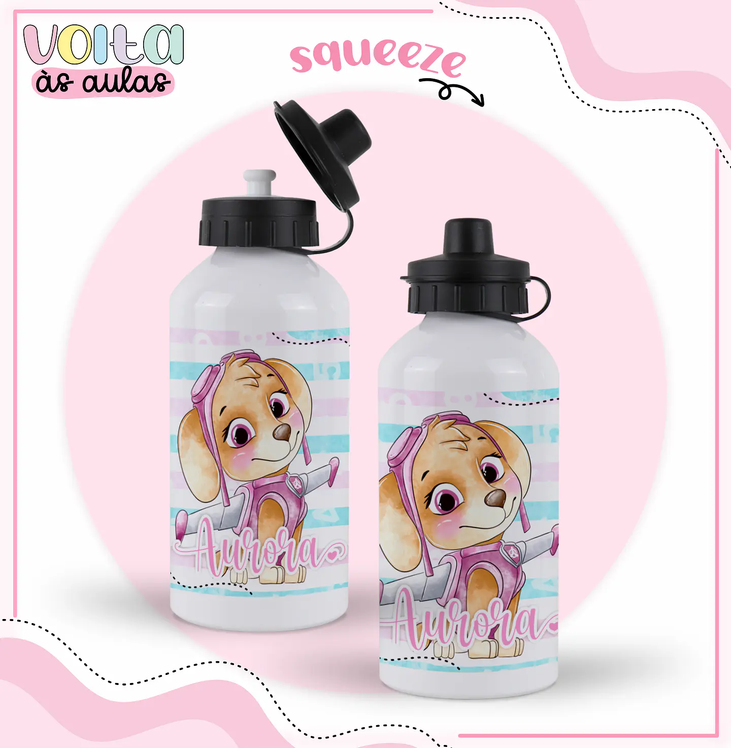 Arquivo encadernação kit escolar  Patrulha Canina Menina -  LINA CRIATIVA 3