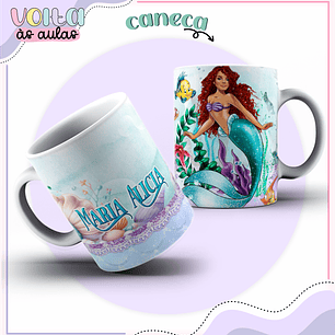 Arquivo encadernação kit escolar  Pequena Sereia -  LINA CRIATIVA