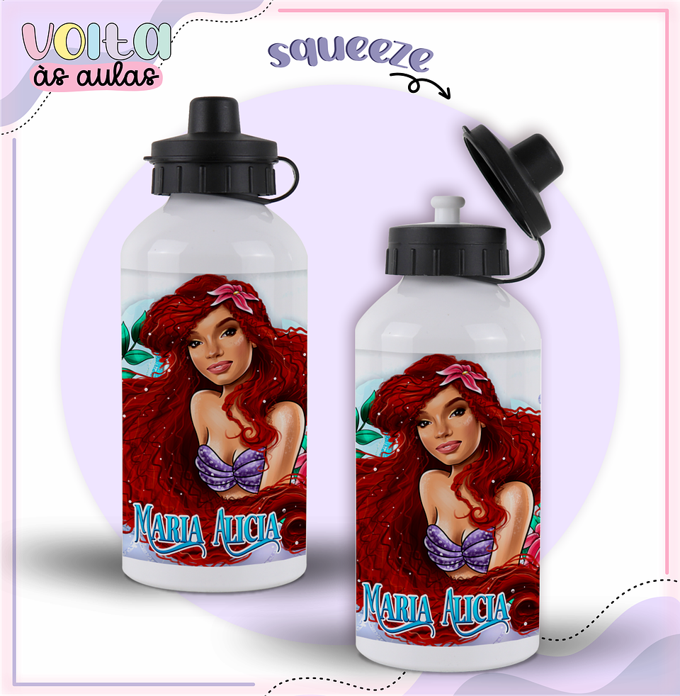 Arquivo encadernação kit escolar  Pequena Sereia -  LINA CRIATIVA 3