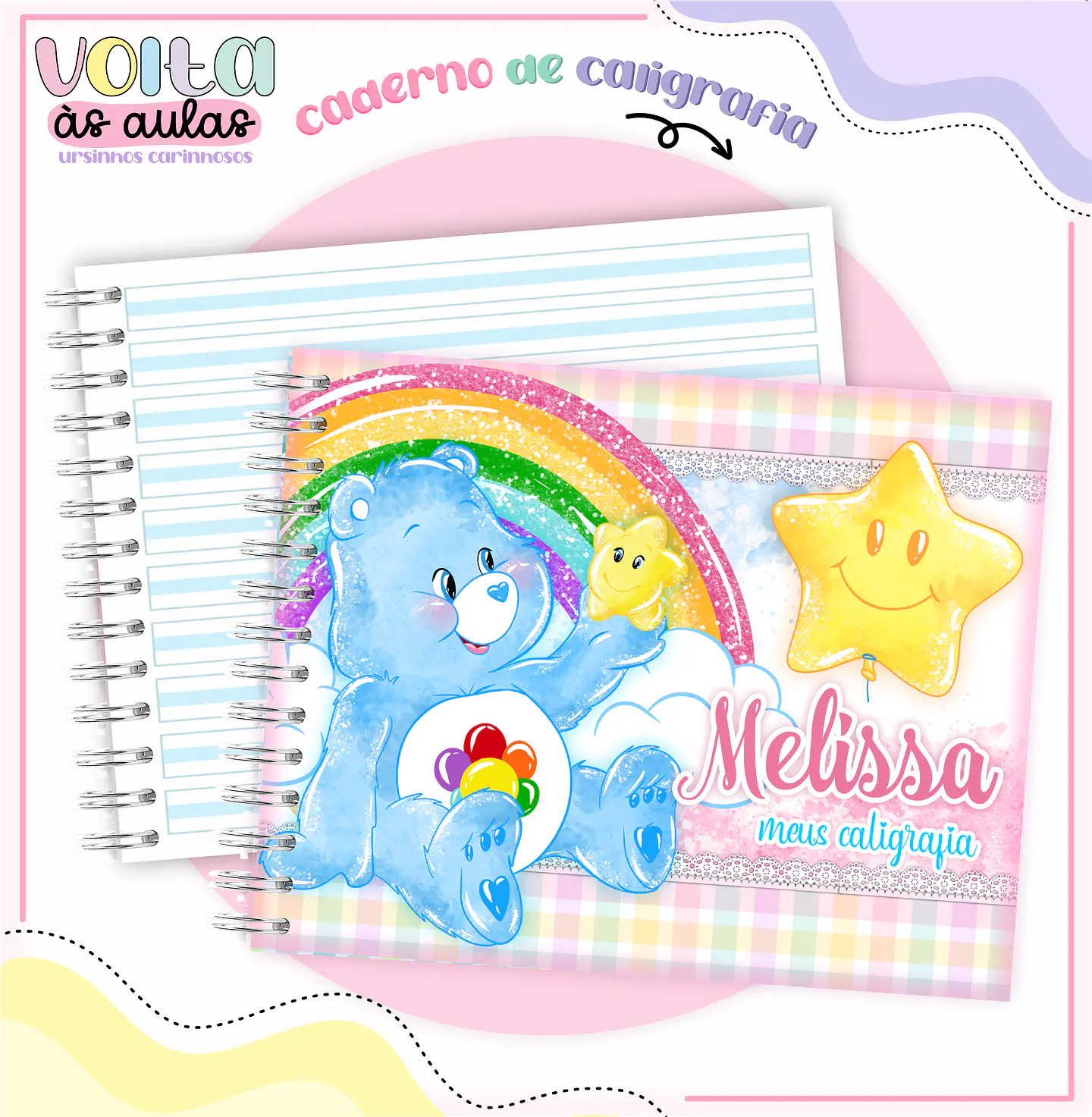 Arquivo encadernação kit escolar  Ursinhos Carinhosos -  LINA CRIATIVA 4