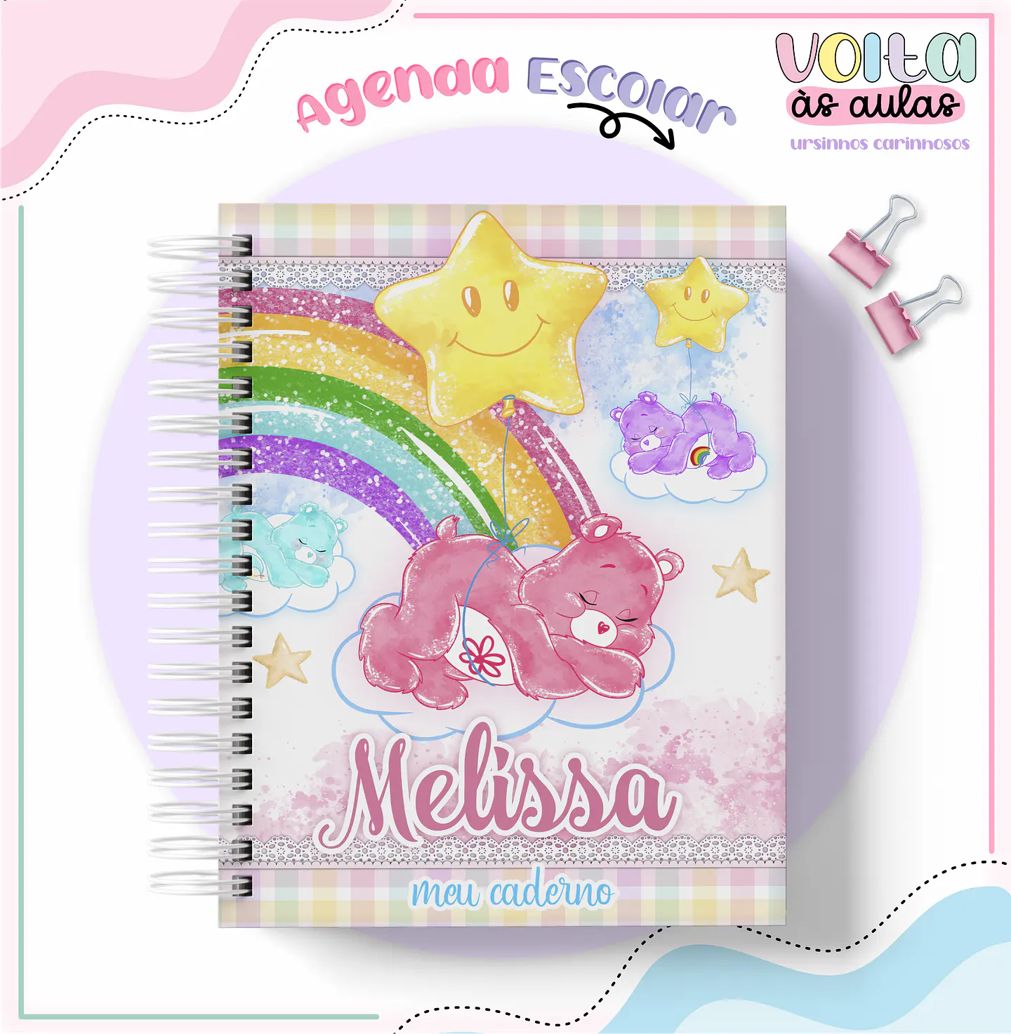 Arquivo encadernação kit escolar  Ursinhos Carinhosos -  LINA CRIATIVA 20