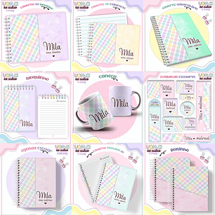 Arquivo encadernação kit escolar  Candy -  LINA CRIATIVA