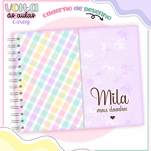 Arquivo encadernação kit escolar  Candy -  LINA CRIATIVA