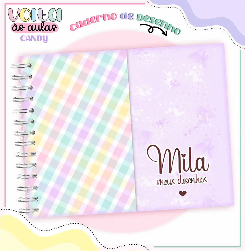 Arquivo encadernação kit escolar  Candy -  LINA CRIATIVA 2