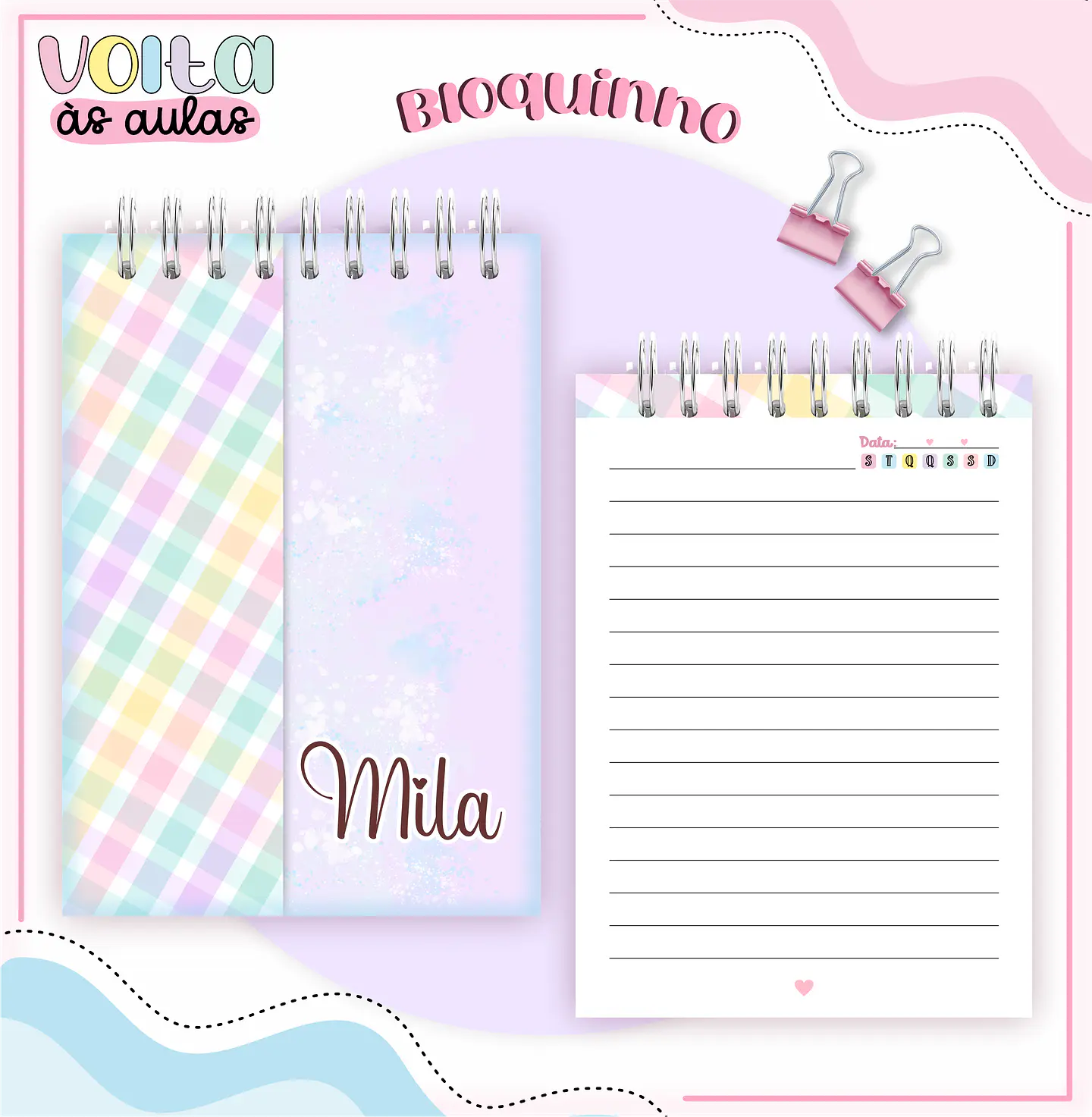 Arquivo encadernação kit escolar  Candy -  LINA CRIATIVA 6