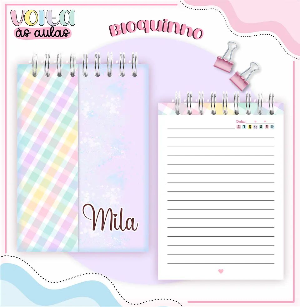 Arquivo encadernação kit escolar  Candy -  LINA CRIATIVA 6