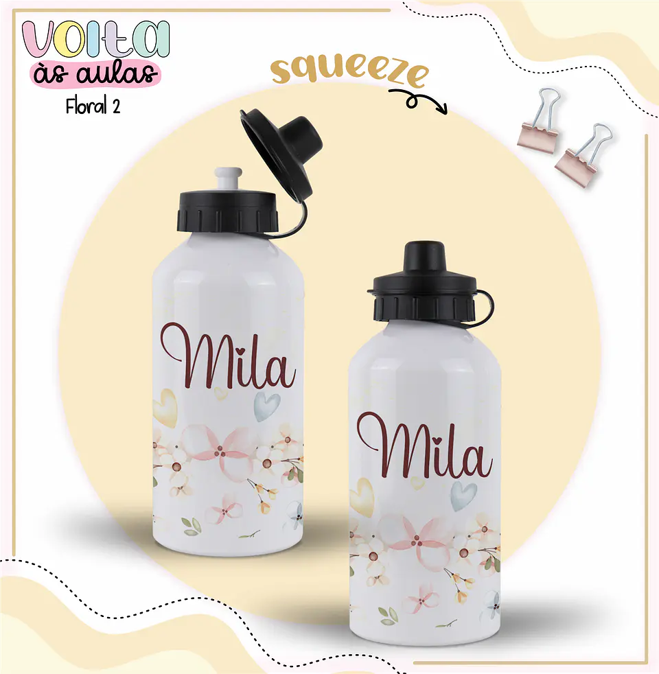 Arquivo encadernação kit escolar Floral -  LINA CRIATIVA 2