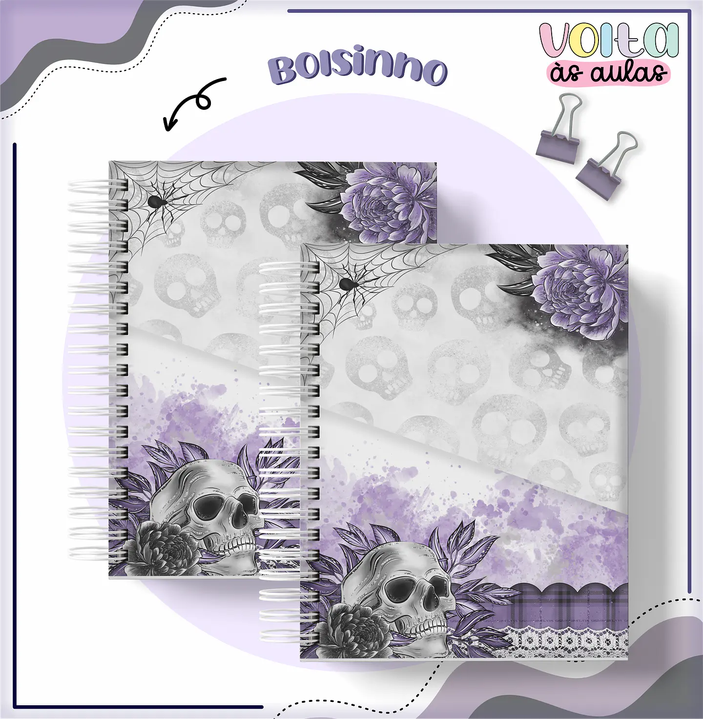 Arquivo encadernação kit escolar Wandinha -  LINA CRIATIVA 7