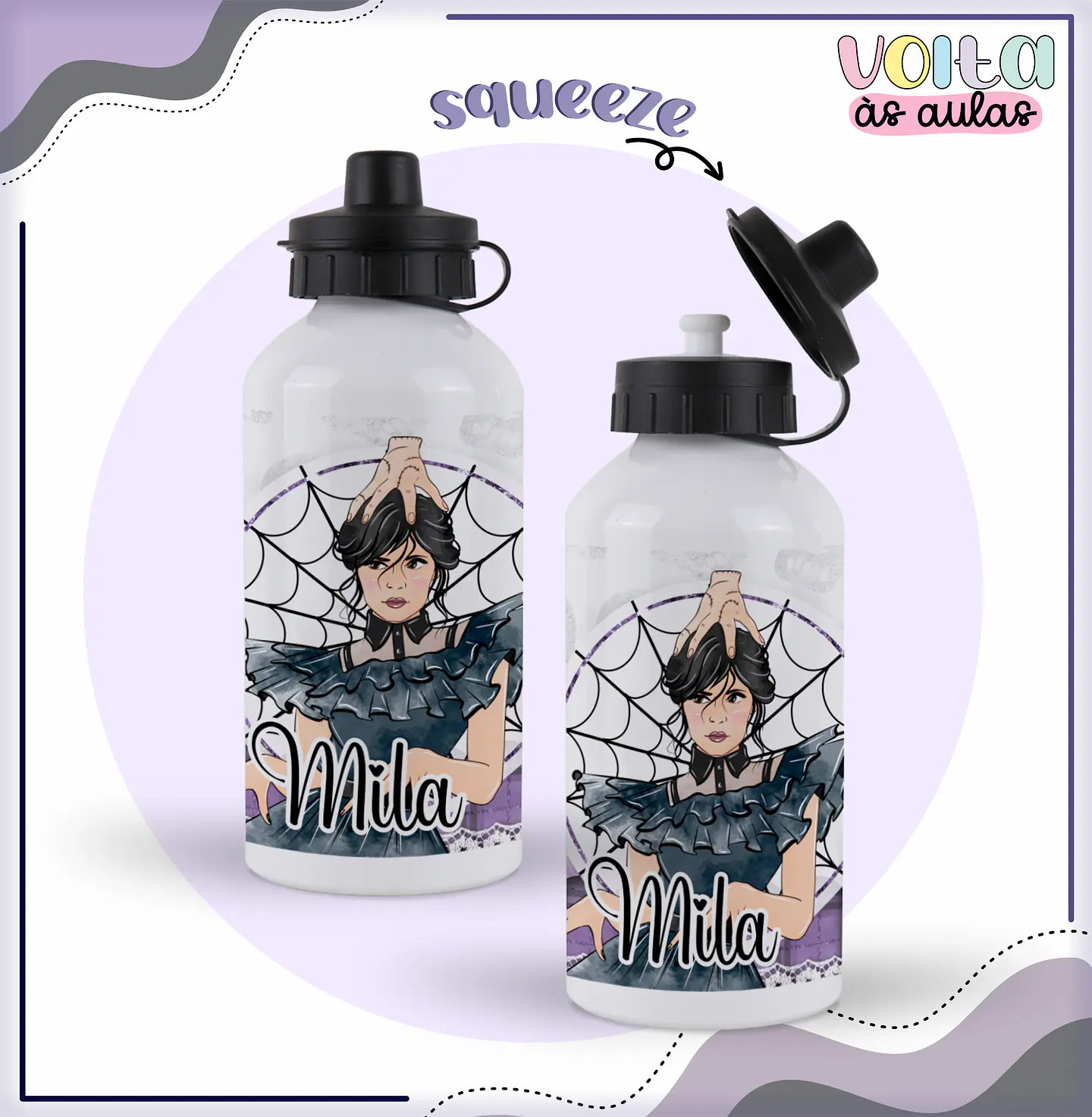 Arquivo encadernação kit escolar Wandinha -  LINA CRIATIVA 13