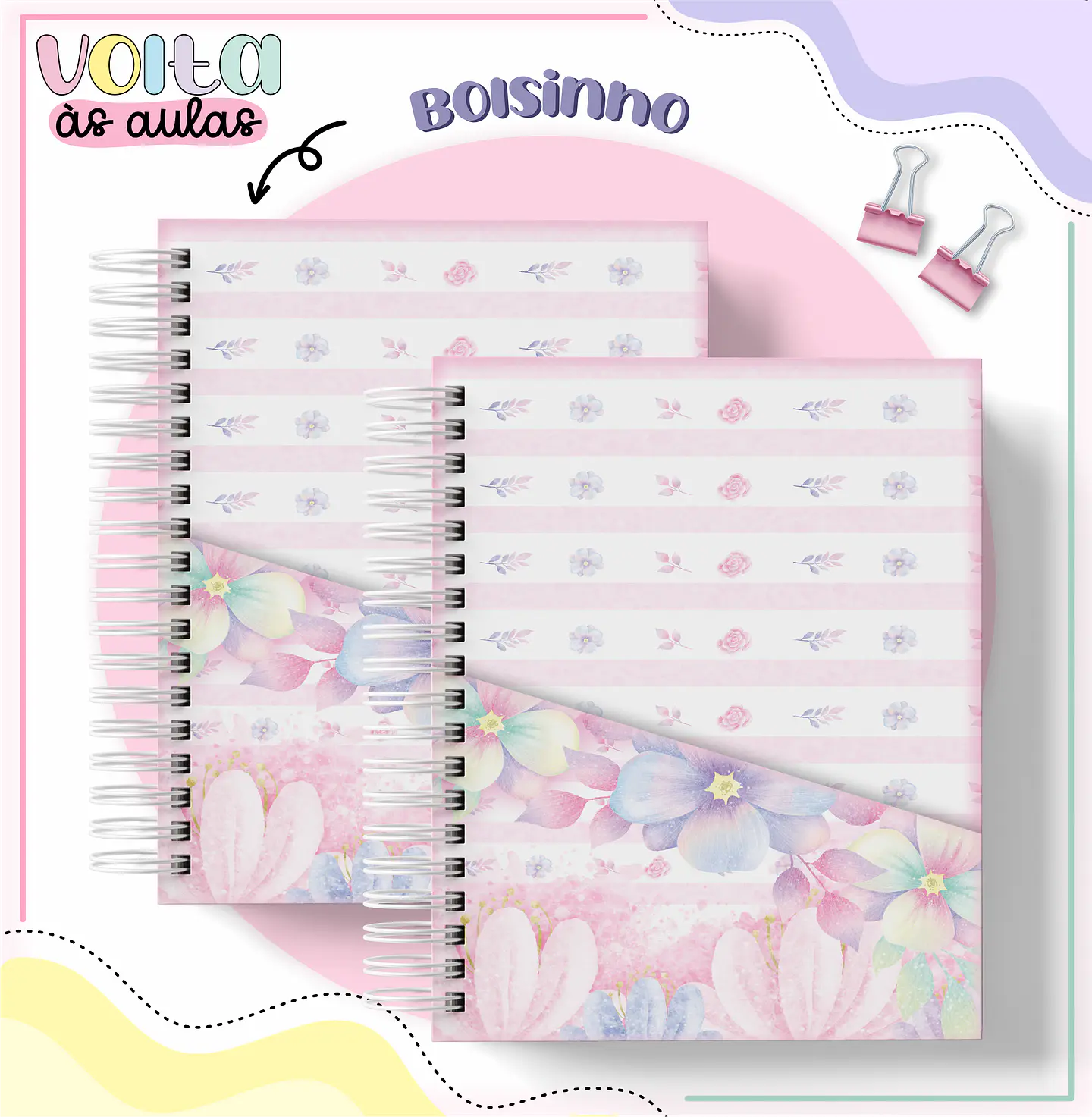 Arquivo encadernação kit escolar  Floral Alfabeto-  LINA CRIATIVA 8