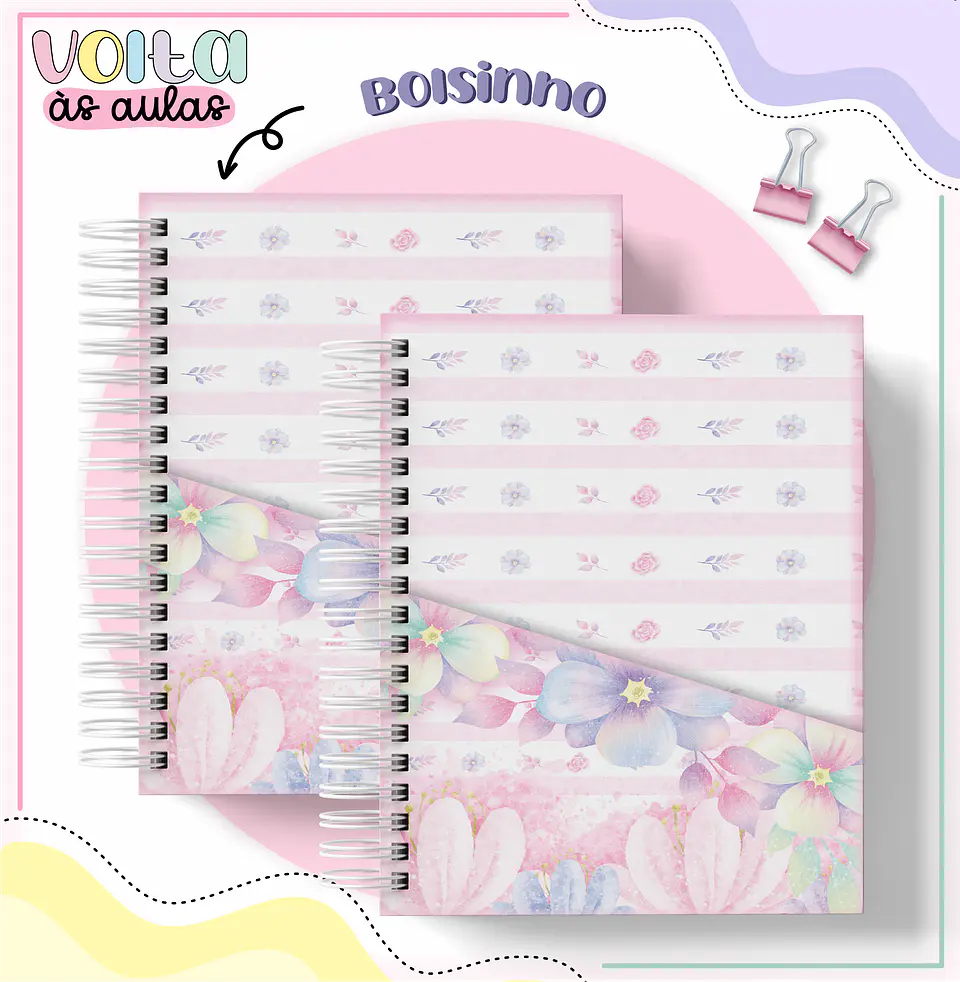 Arquivo encadernação kit escolar  Floral Alfabeto-  LINA CRIATIVA 8