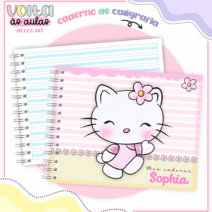 Arquivo encadernação kit escolar Hello Kit -  LINA CRIATIVA