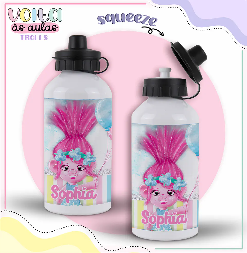 Arquivo encadernação kit escolar Trolls -  LINA CRIATIVA 10