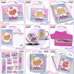 Arquivo encadernação kit escolar Teen Menina Groovy -  LINA CRIATIVA
